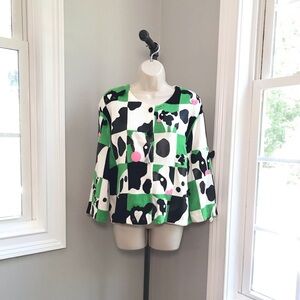 Vintage Michael Simon Cow Cardigan Sweater - Women’s Large EUC!